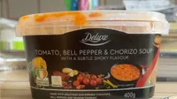 Tomato, bell pepper & chorizo soup