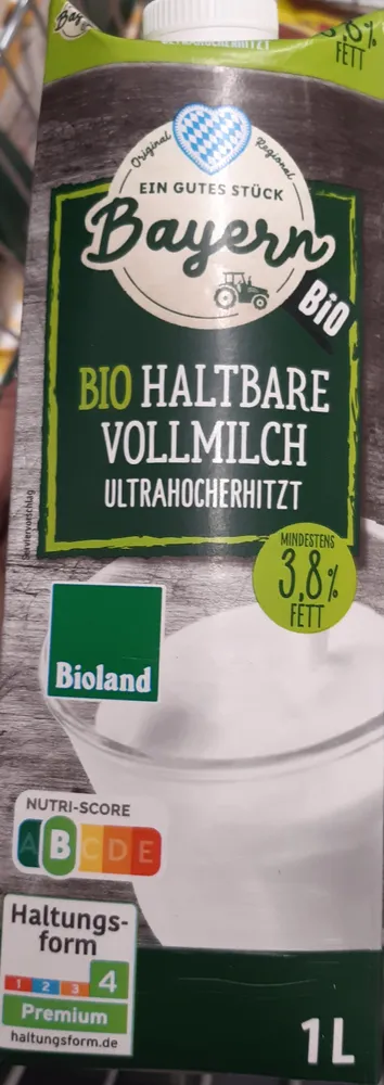 Haltbare Bio Vollmilch