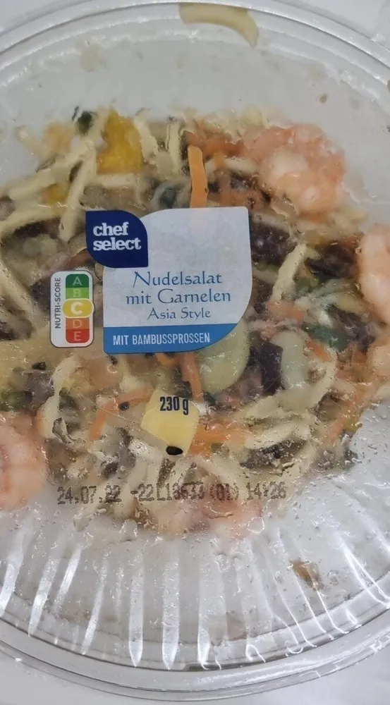 Nudelsalat mit Garnelen Asia Style