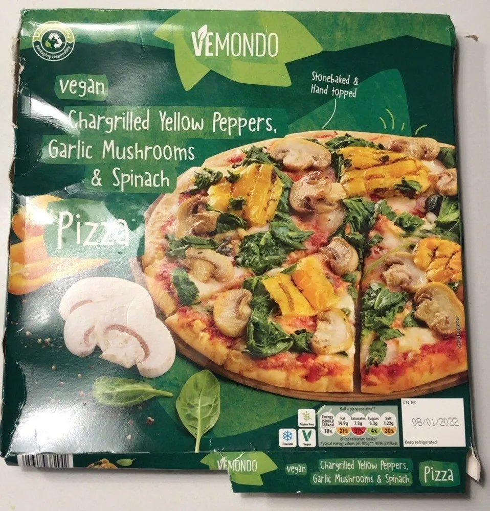 Chargrilled Mushroom & Spinach Pizza