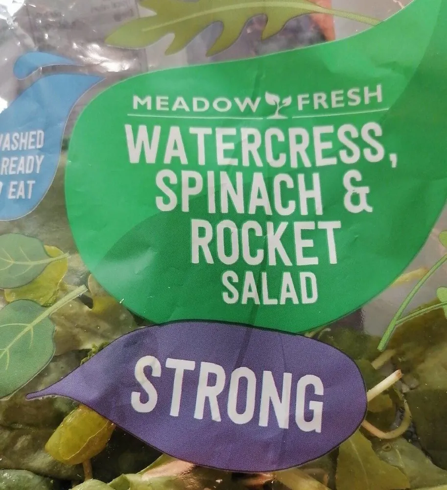 Watercress, spinach and rocket