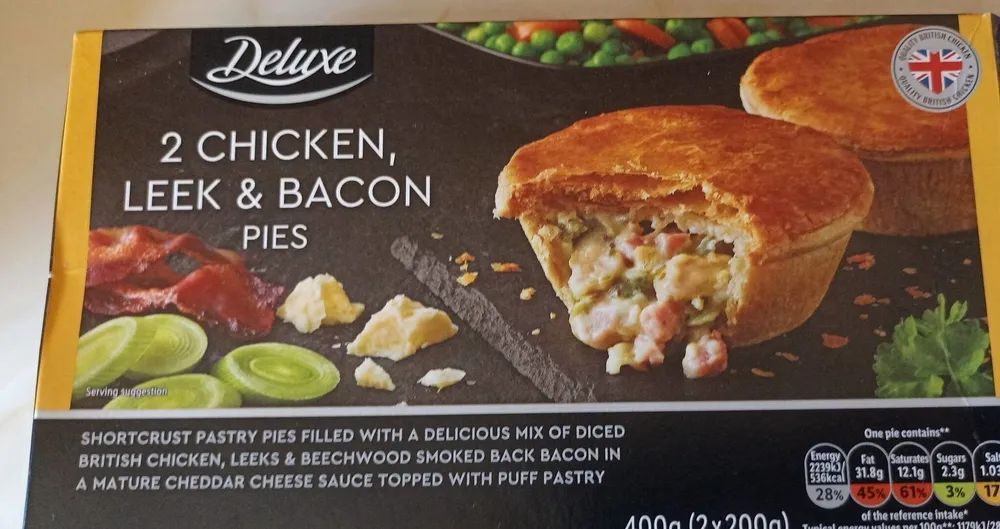Chicken leek  bacon pies
