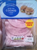 Wafer thin cooked ham slices