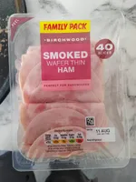 Water thin smoked ham