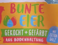 10 gekochte, gefärbte Eier aus Bodenhaltung