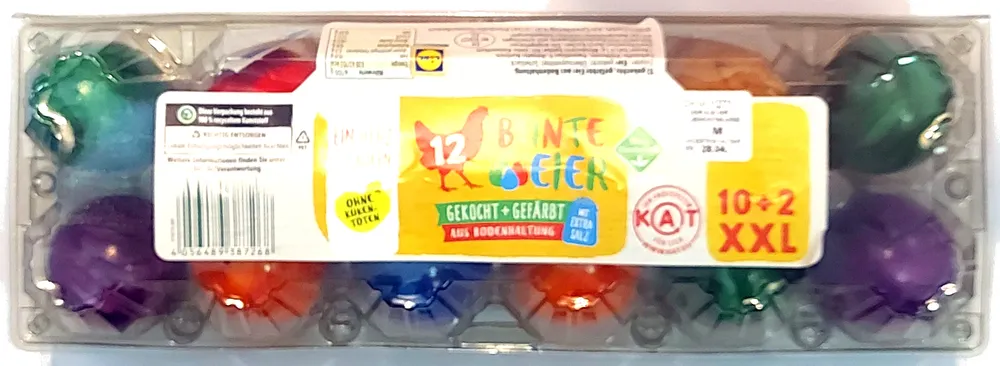 Bunte Eier gekocht + gefärbt