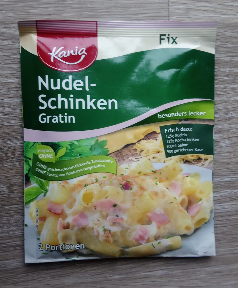 Nudel-Schinken Gratin