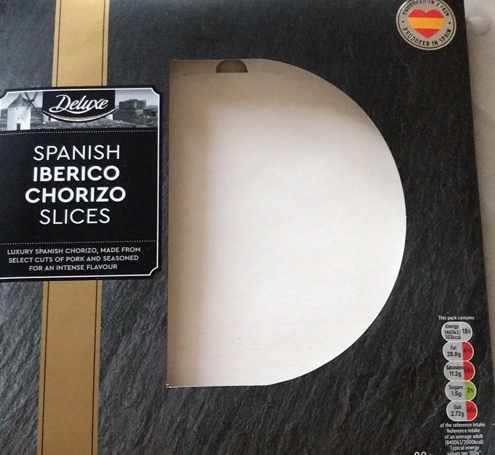 Spanish iberico chorizo slices