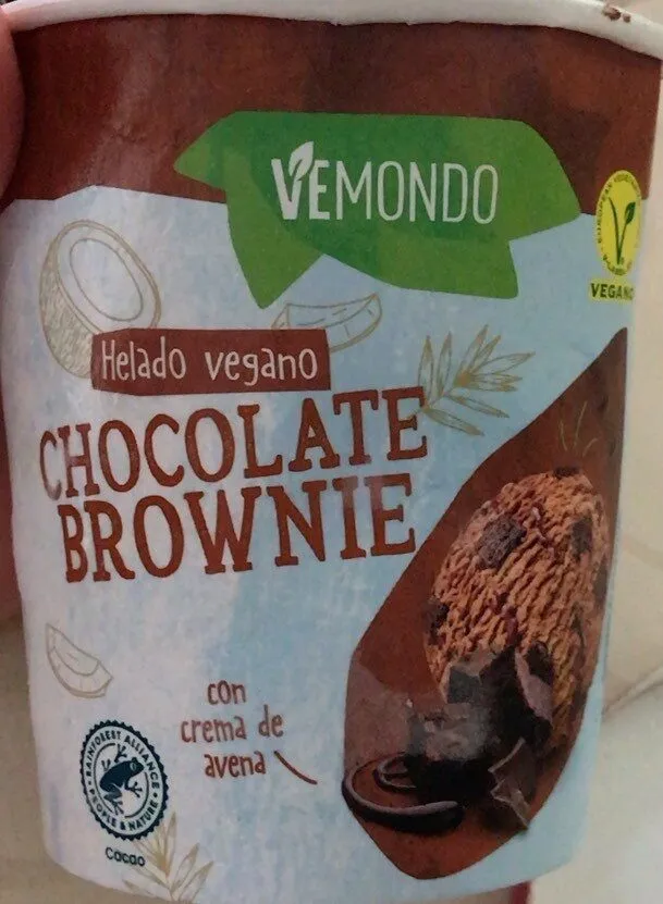 Helado vegano chocolate brownie