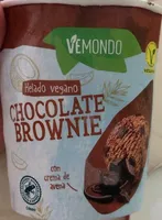 Helado vegano chocolate brownie