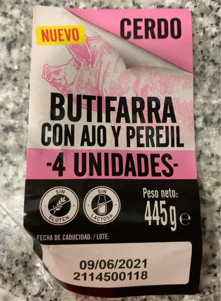 Butifarra con ajo y perejil