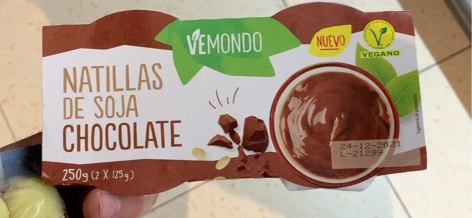 Natillas de soja chocolate