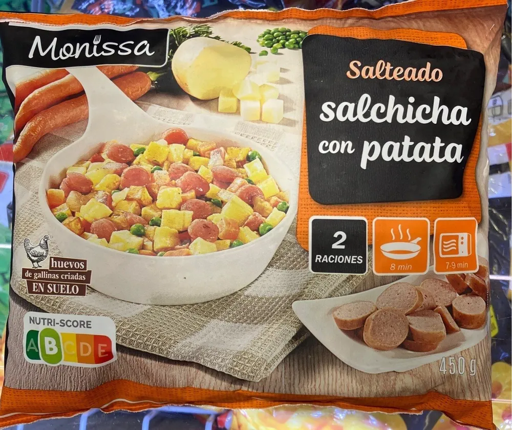 Salteado salchicha con patata