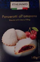 Täytetty murotaikinaleivos kirsikkatäytteellä