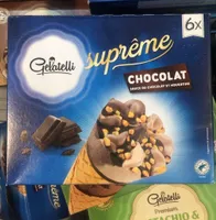 Cône de glace Chocolat sauce au chocolat et nougatine