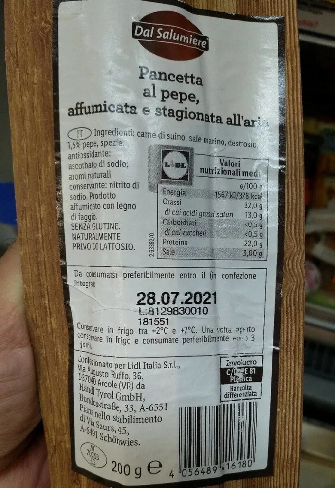 Pancetta al pepe