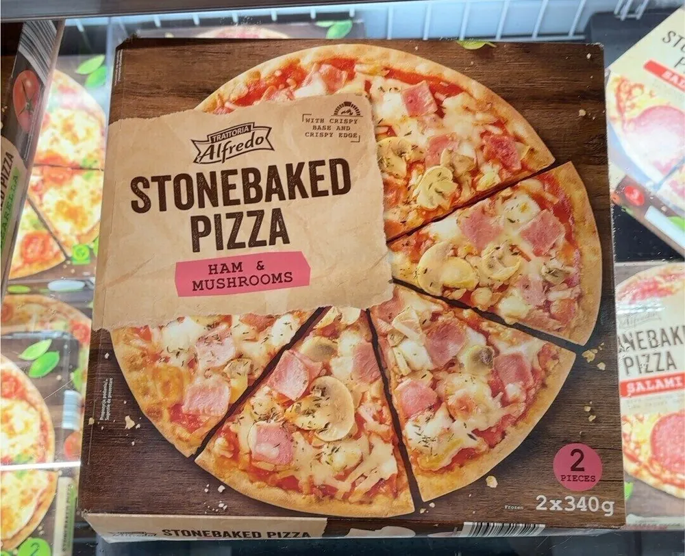 STONEBAKED PIZZA HAM & MUSHROOMS