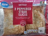 Pepper steak slices
