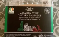 6 italian chicken sausages