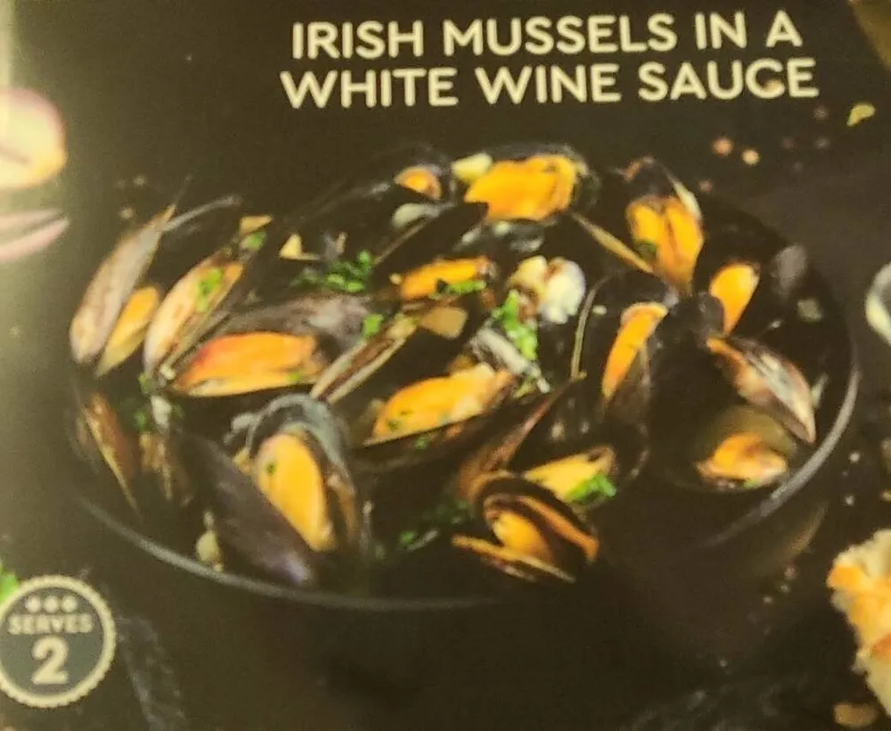 Irish mussels ib a white wine sauce