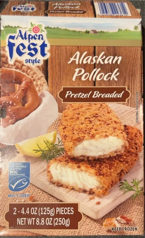 Alaskan Pollok Pretzel Breaded