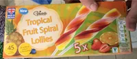 Tropical fruit spiral lolli