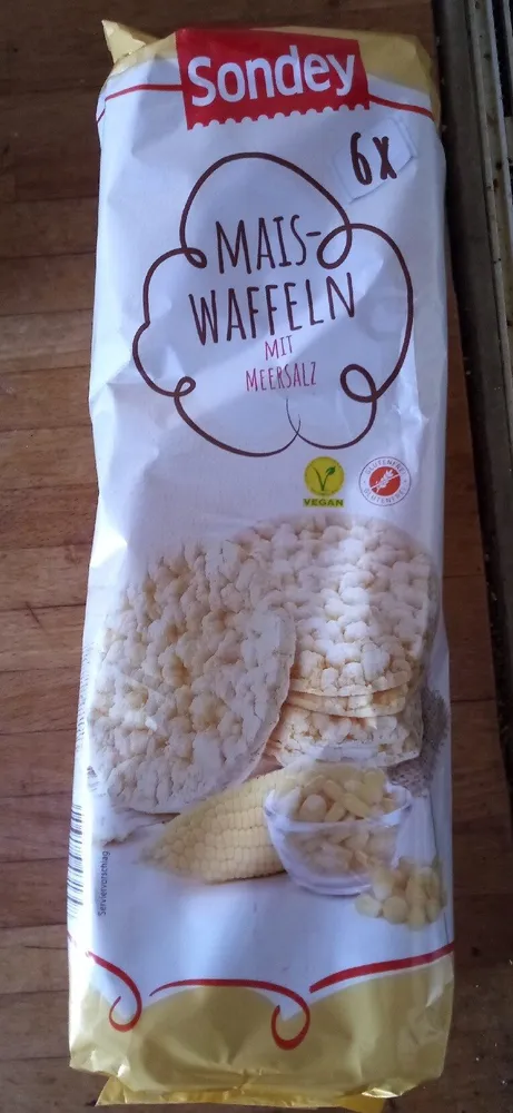 Maiswaffeln mit Meersalz