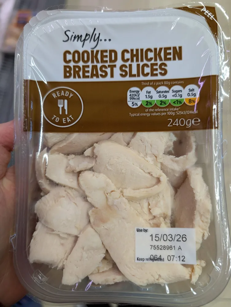 Simply Cooked Chicken Breast Slices