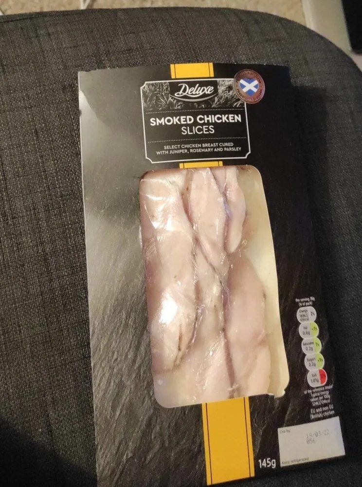 Smoked chicken slices