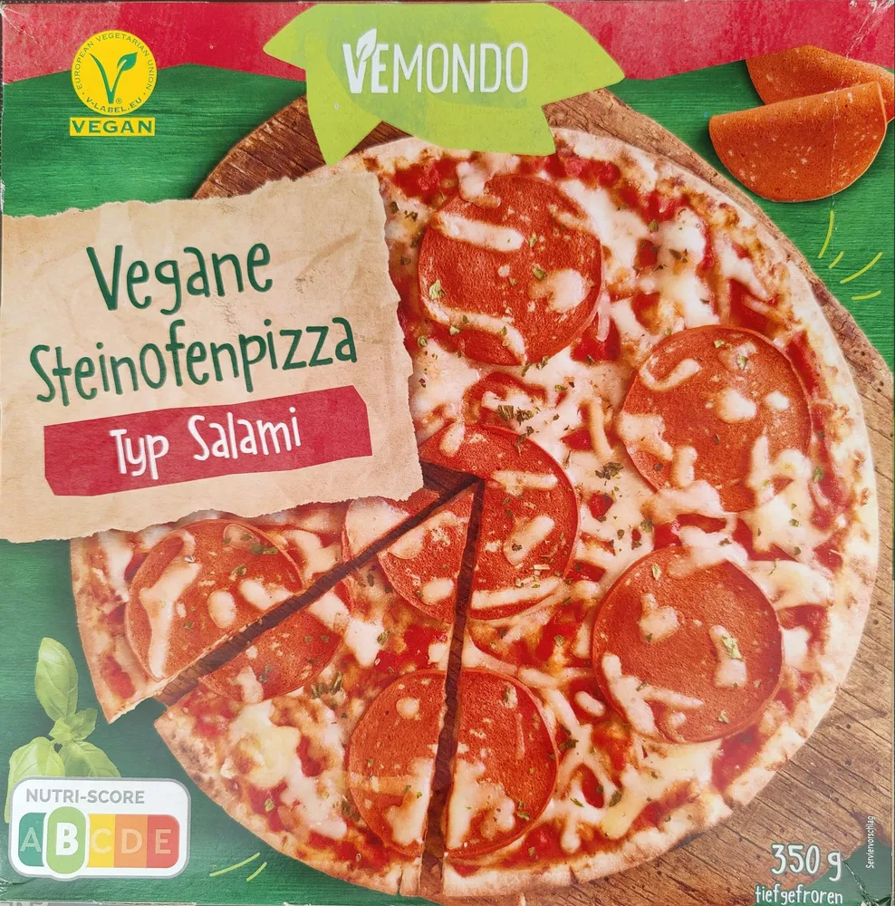 Vegane Steinofenpizza Typ Salami