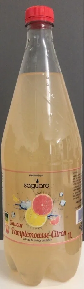 Eau de source gazéifiée saveur pamplemousse-citron