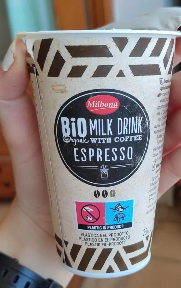 Bio milk drink with coffee Espresso