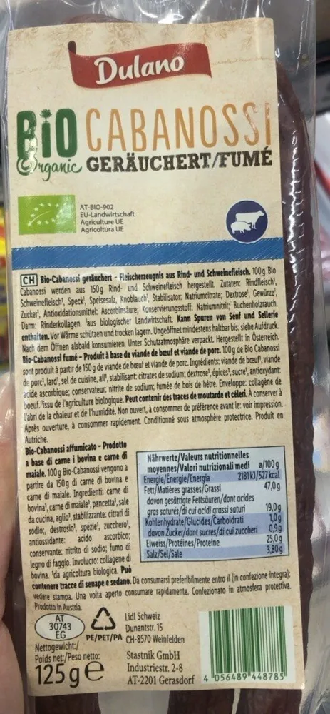 Bio cabanossi