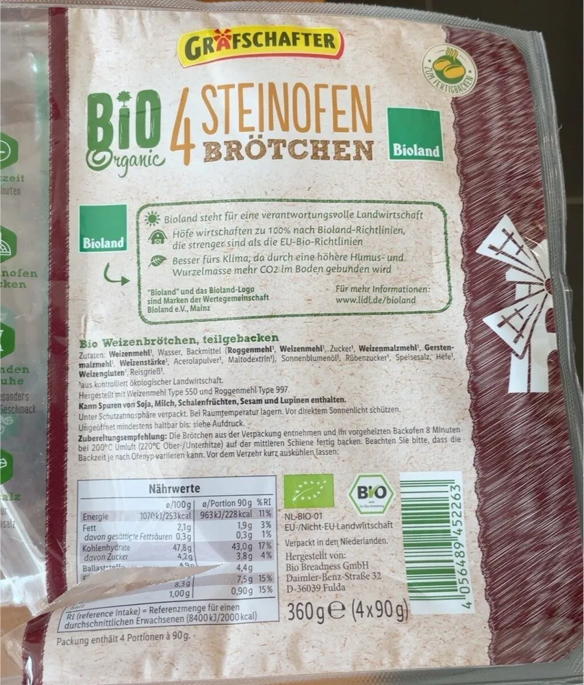 Bio Steinofen Brötchen