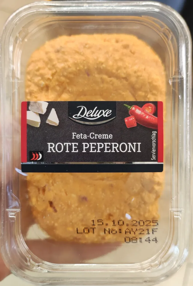 Feta-Creme Rote Peperoni