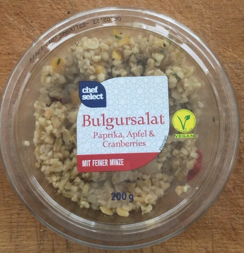 Bulgursalat Paprika, Apfel & Cranbirries