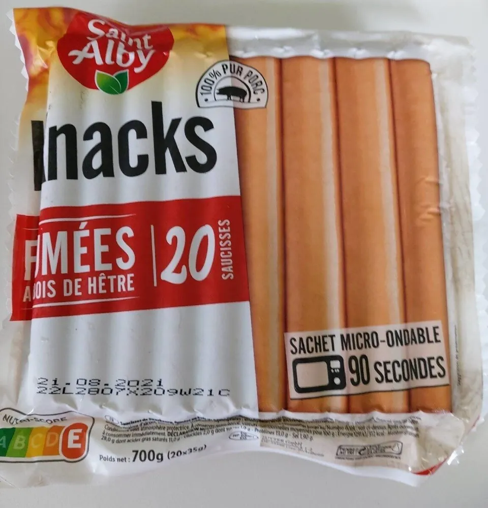 Knacks fumées au bois de hêtre