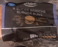 4 SLICED BRIOCHE BURGER BUNS