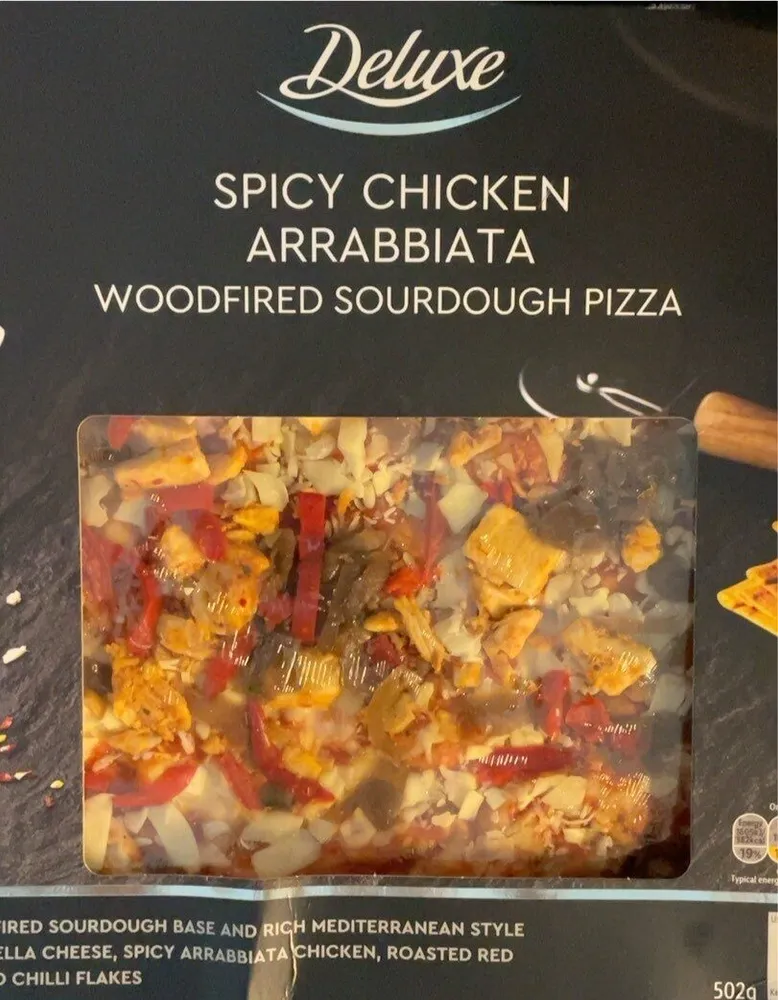 Lidl deluxe spicy chicken arrabbiata woodfired sourdough pizza