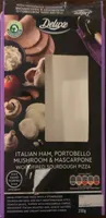 Italian ham, portobello mushroom & mascarpone pizza