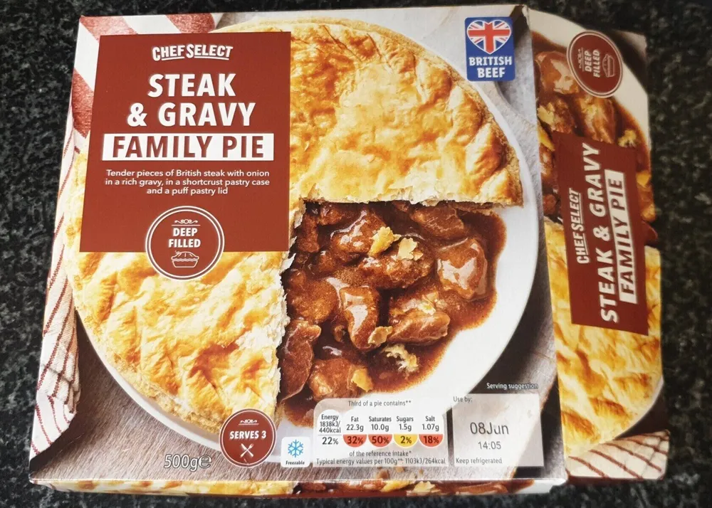Steak and Gravy family pie