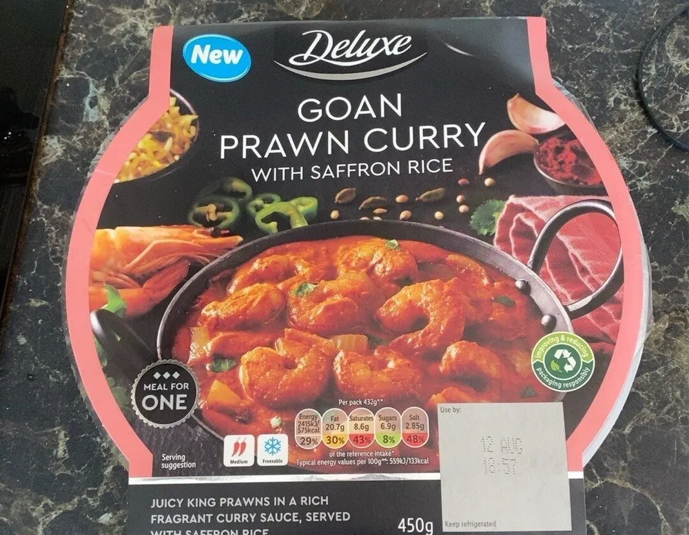 Goan Prawn Curry with saffron rice