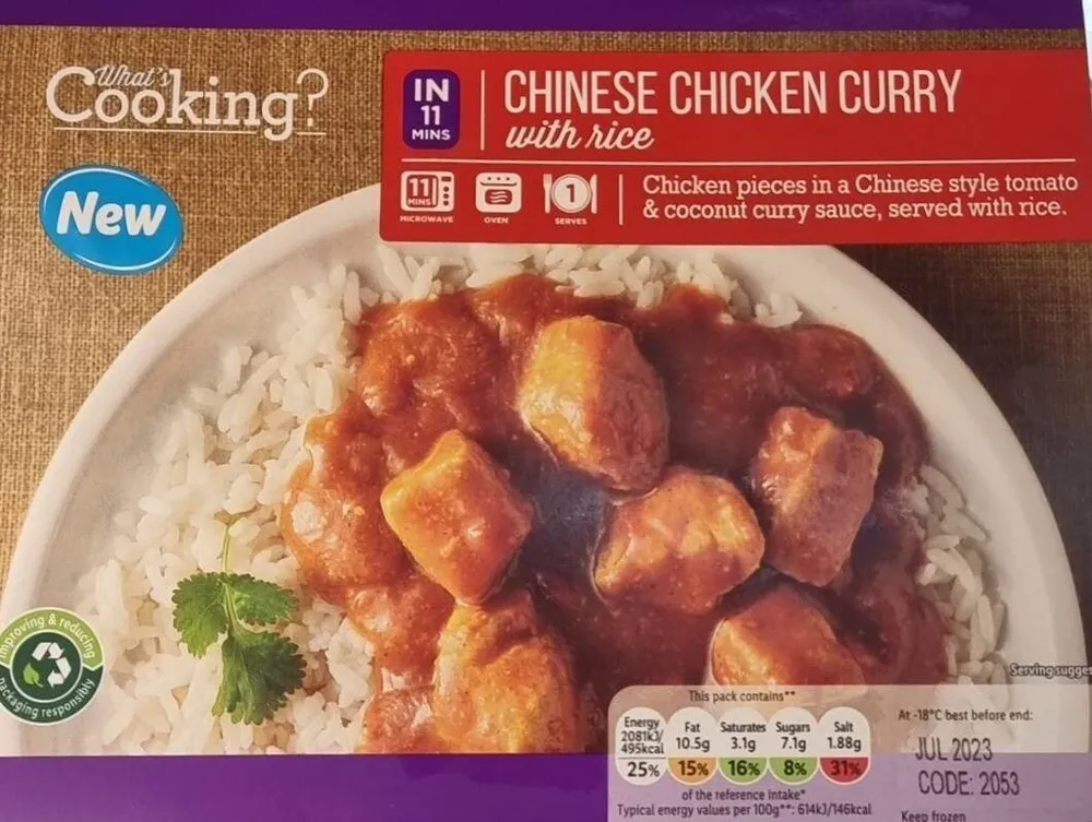 Chinese chicken curry with rice