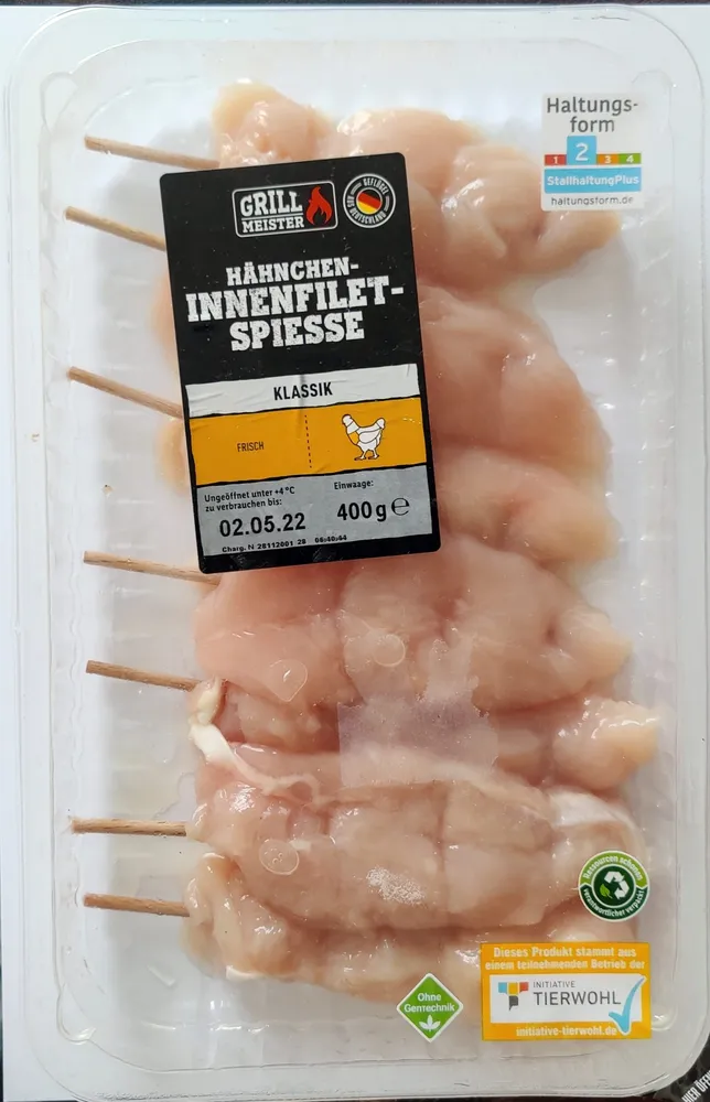Hähnchen-Innenfiletspieße Klassik frisch