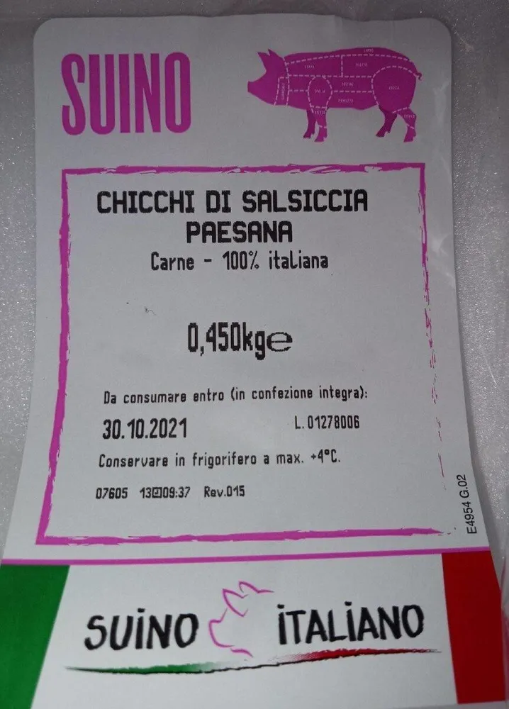 Chicchi di salsiccia paesana