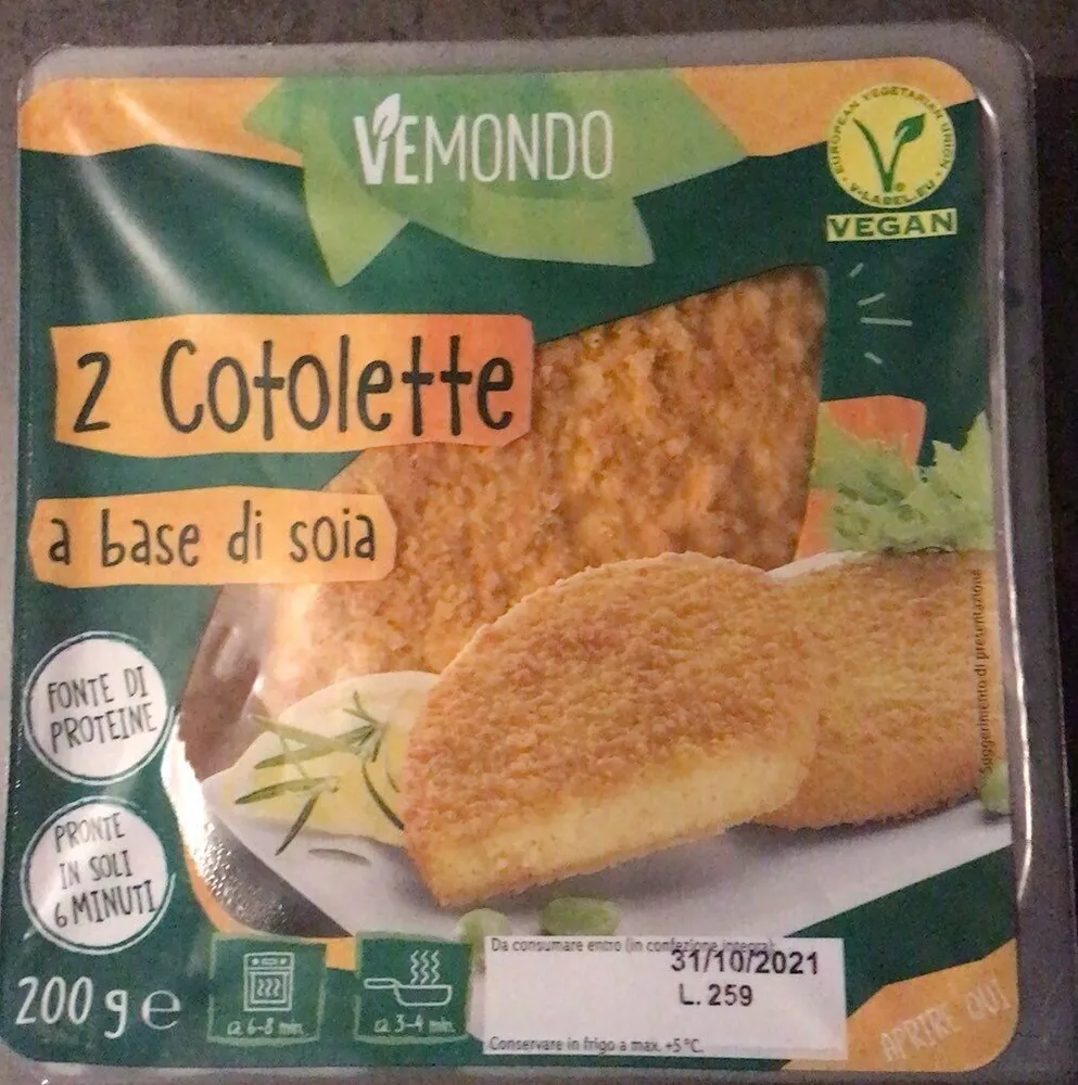 Cotolette a base di soia
