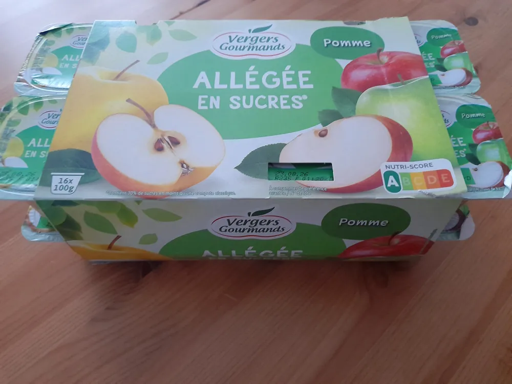 Vergers Gourmands - Compote de pommes allégée en sucre