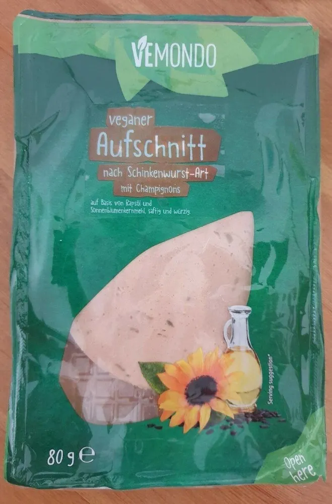 veganer Aufschnitt nach Schinkenwurst-Art mit Champignons