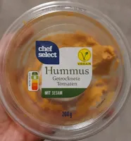 Hummus getrocknete Tomaten mit Sesam