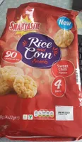 Rice and corn snacks sweet chilli flavour